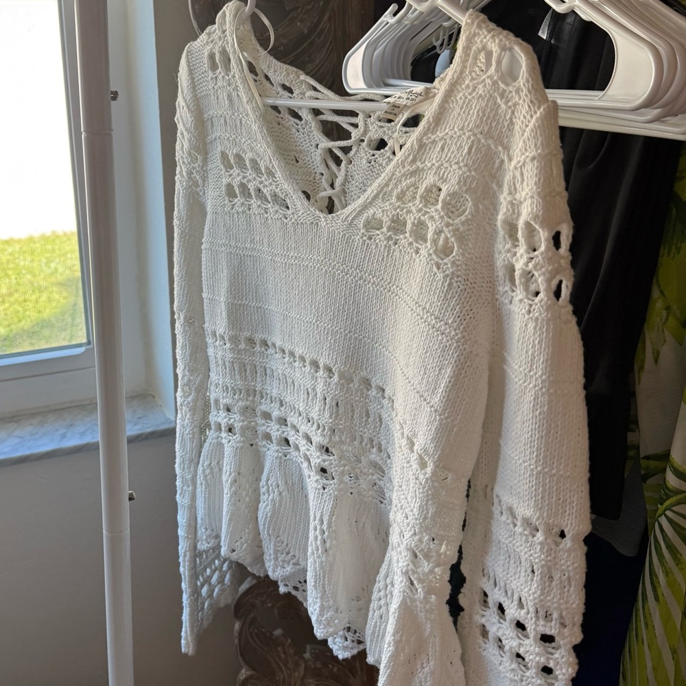 Miss Selfridge White Crochet Top